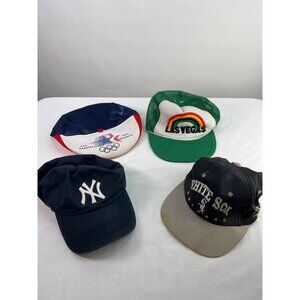 VTG Snapback Hat Lot LA Olympics 1980 Las Vegas Rainbow NY Yankees White Sox